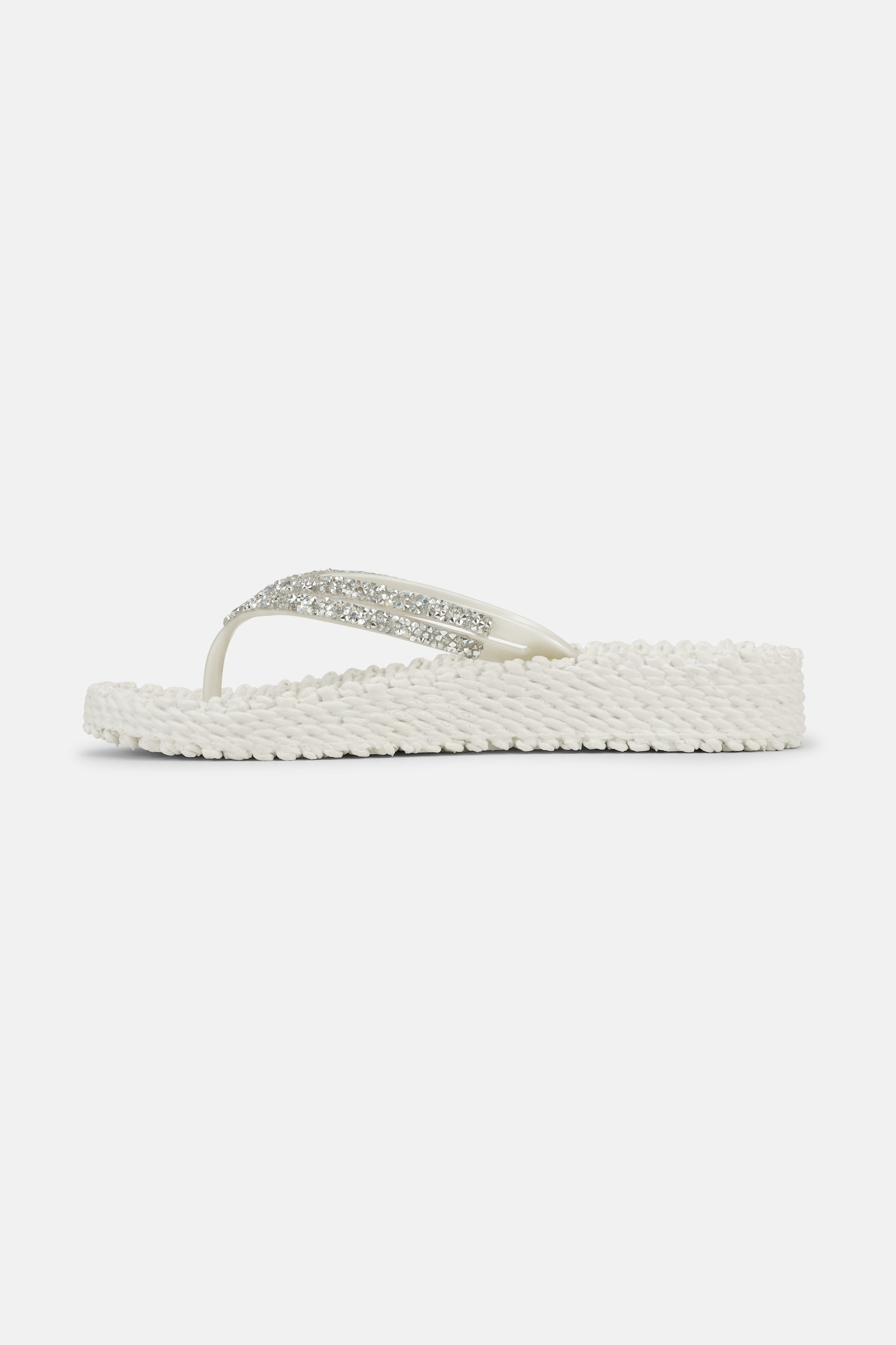 Platform Klipklapper Glimmersten - Creme